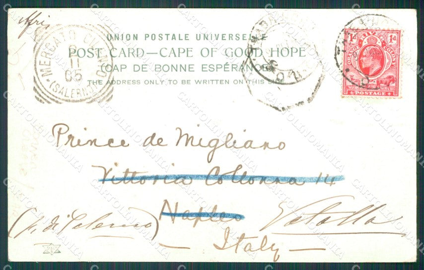 South Africa Cape Town Stamp CORNER CREASE postcard XC1277 – retro