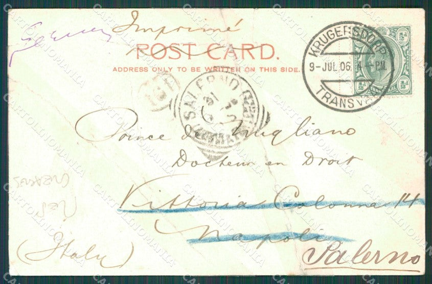 South Africa Johannesburg Stamp CREASED RESTORED postcard XC1286 – retro
