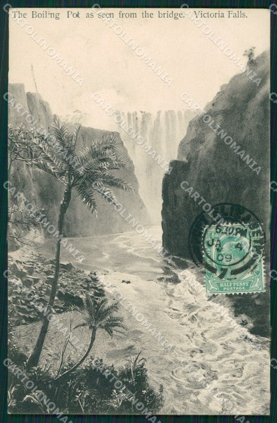 Africa Victoria Falls Zimbabwe Zambia postcard XC1315 – fronte
