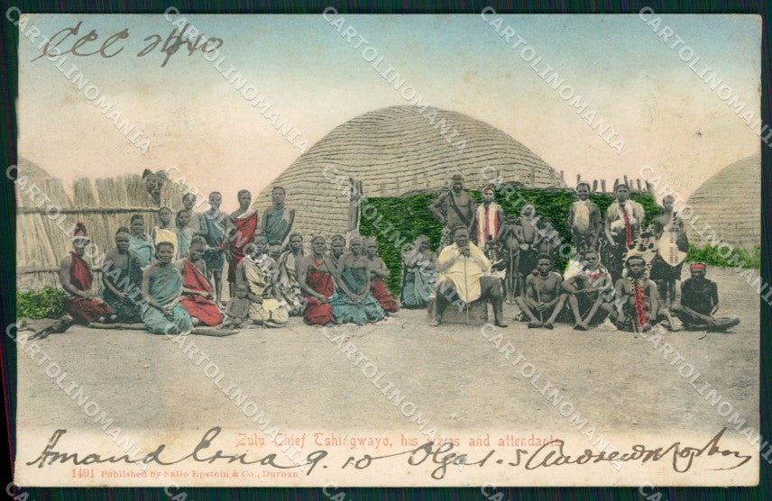 Africa Durban Ethnic Zulu postcard XC1325 – fronte