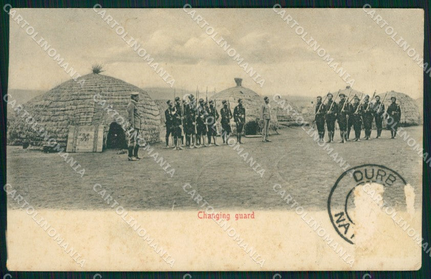 South Africa Durban Soldiers ABRADED postcard XC1326 – fronte