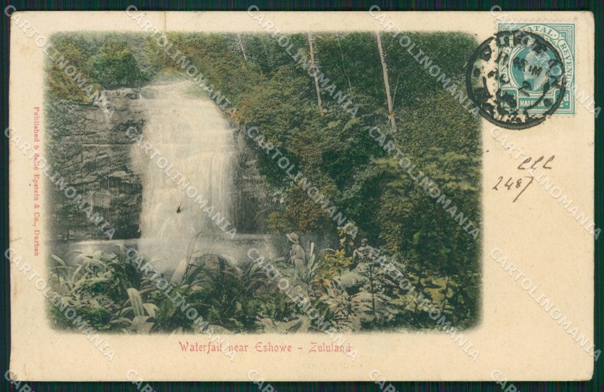 South Africa Eshowe Zululand TEAR CORNER CREASE postcard XC1330 – fronte