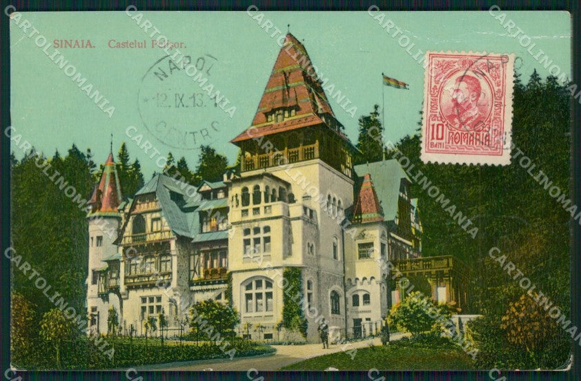 Romania Muntenia Prahova Sinaia CREASE postcard XC1587 – fronte