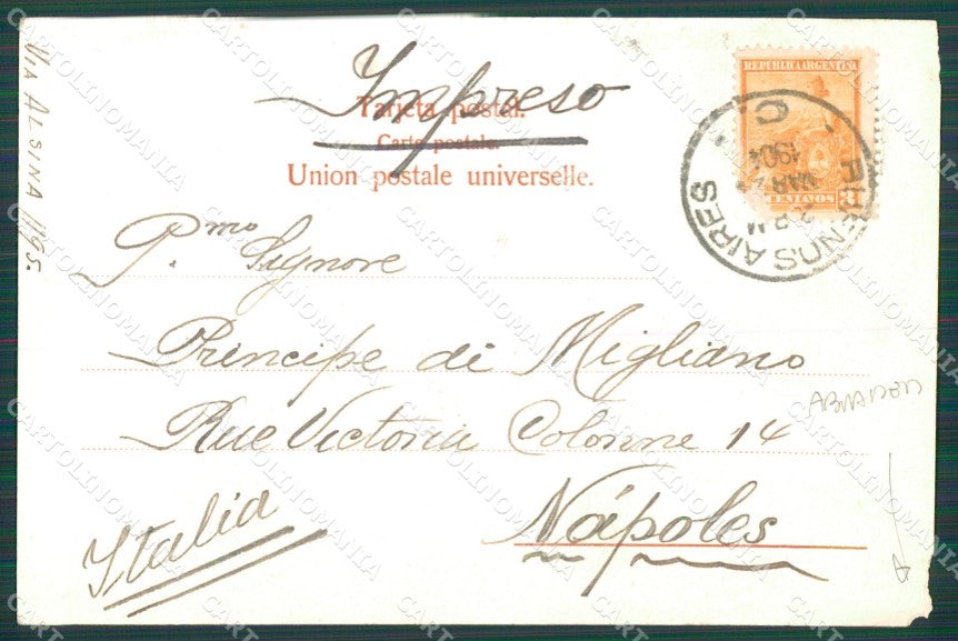 Argentina Buenos Aires ABRADED postcard XC1789 – retro