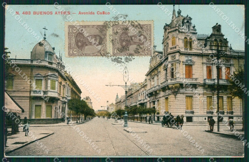 Argentina Buenos Aires Avenida Callao postcard XC1790 – fronte