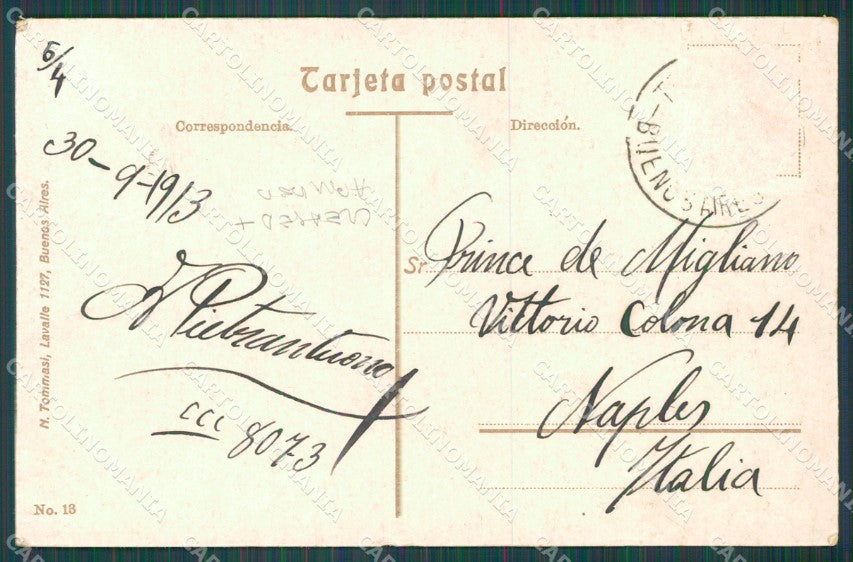 Argentina Buenos Aires ABRADED CREASED postcard XC1793 – retro