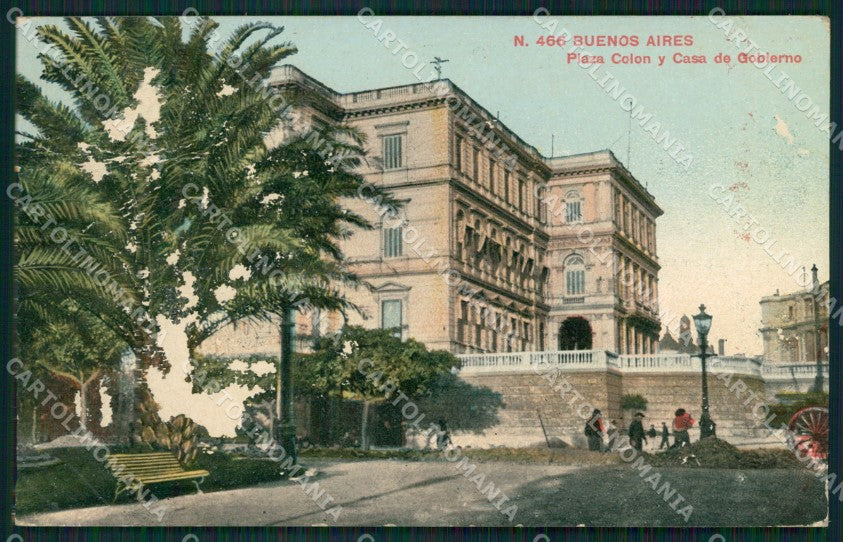 Argentina Buenos Aires Plaza Colon ABRADED postcard XC1794 – fronte