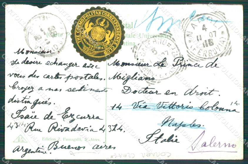 Argentina Buenos Aires CORNER CREASE postcard XC1811 – retro