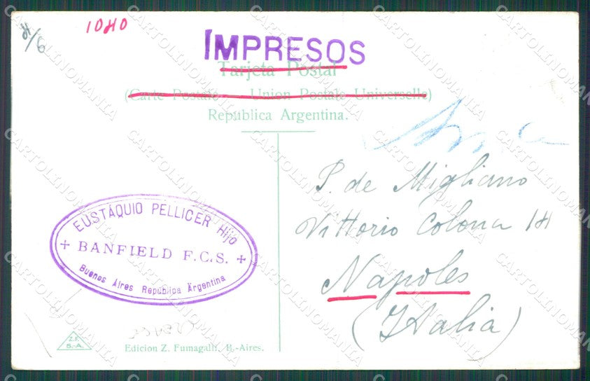 Argentina Buenos Aires CORNER CREASE postcard XC1820 – retro