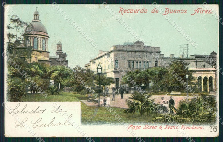 Argentina Buenos Aires TEAR CORNER CREASES postcard XC1826 – fronte