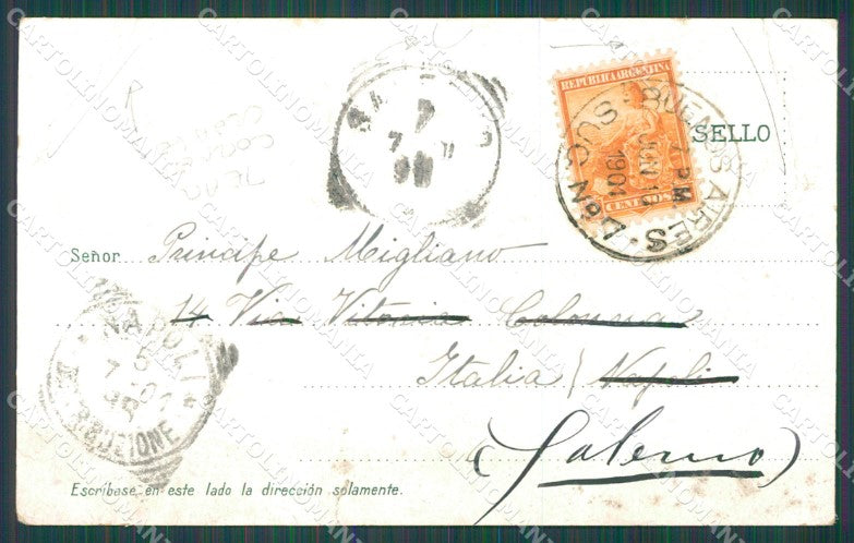 Argentina Buenos Aires TEAR CORNER CREASES postcard XC1826 – retro