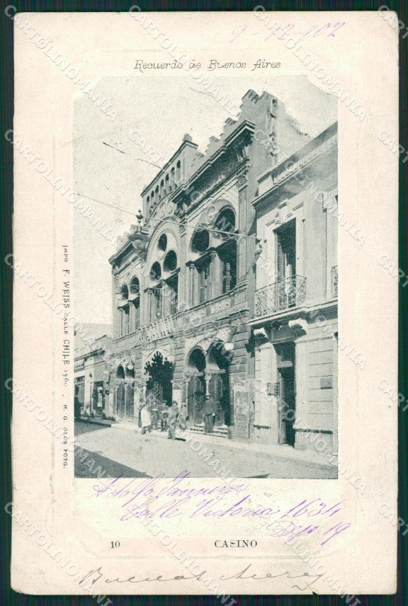 Argentina Buenos Aires TEAR CREASES postcard XC1857 – fronte