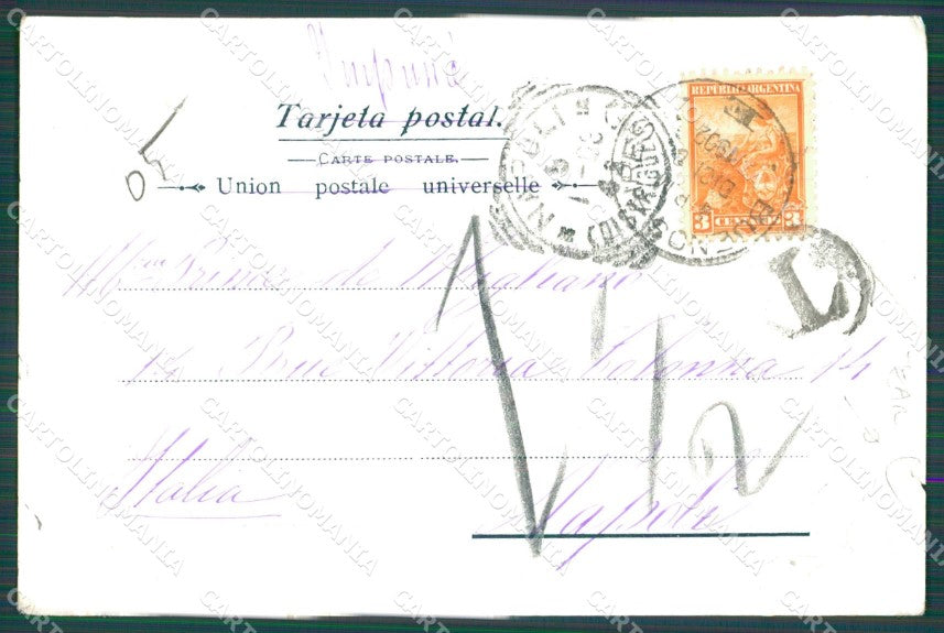 Argentina Buenos Aires TEAR CREASES postcard XC1857 – retro