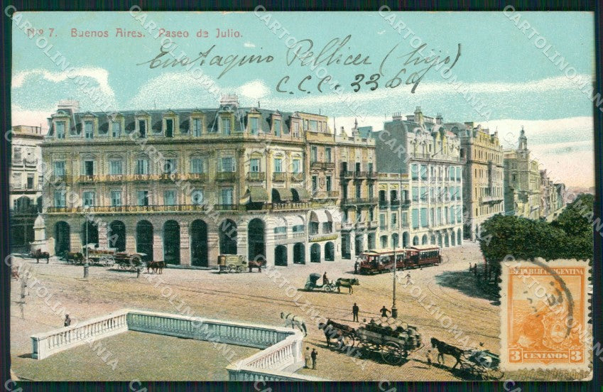 Argentina Buenos Aires Paseo de Julio postcard XC1858 – fronte