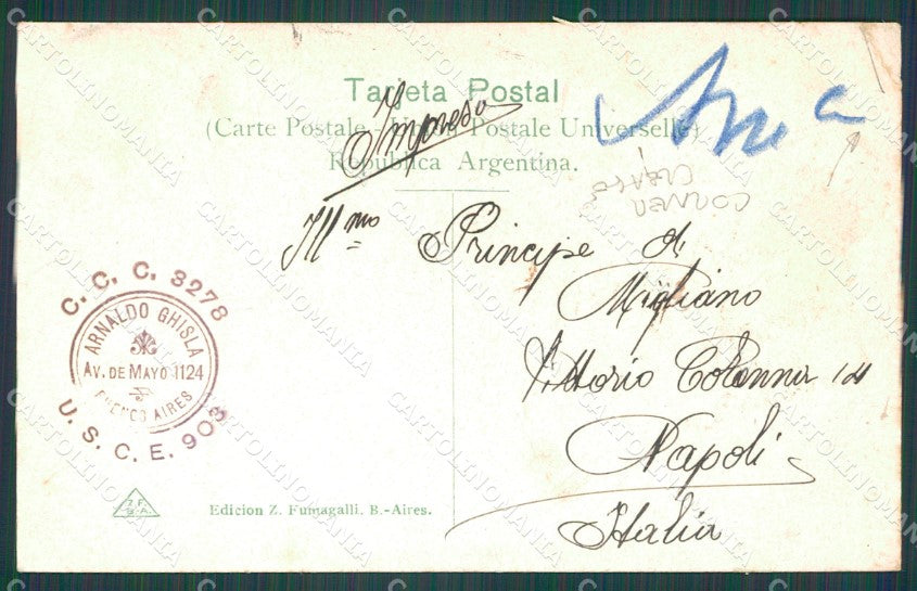Argentina Jugando a la Taba Ethnic CORNER CREASE postcard XC1888 – retro