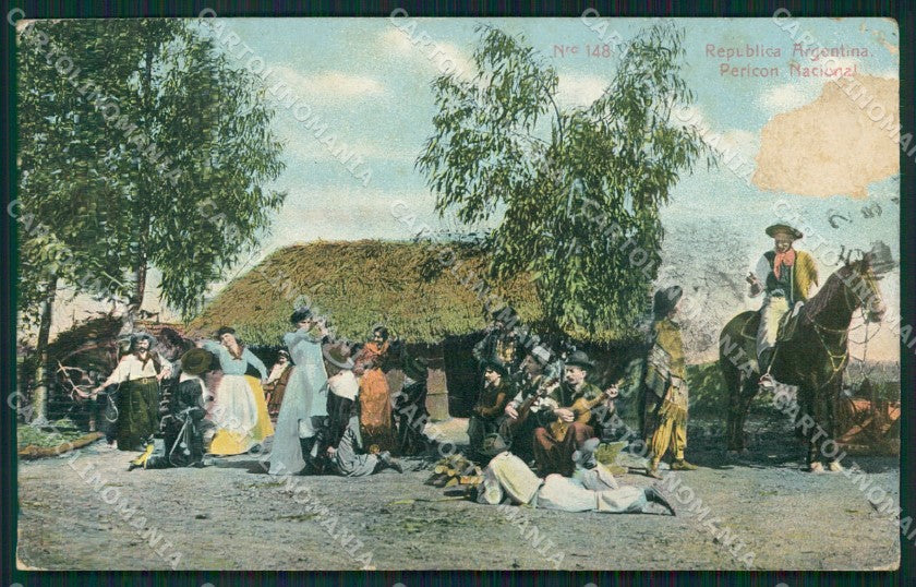 Argentina Ethnic ABRADED postcard XC1889 – fronte