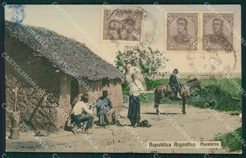 Argentina Puesteros Ethnic postcard XC1891 – fronte
