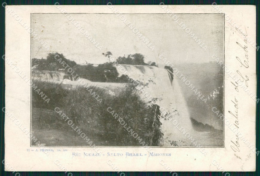 Argentina Rio Jguazu CREASED postcard XC1906 – fronte