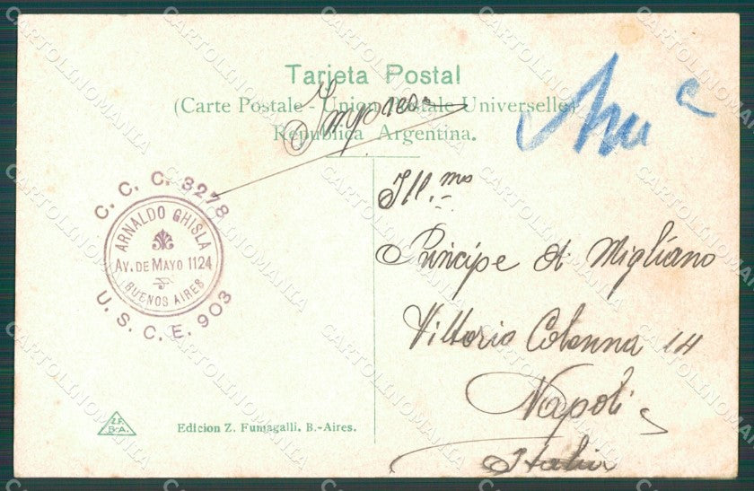 Argentina Gaucho Tomado mate postcard XC1908 – retro