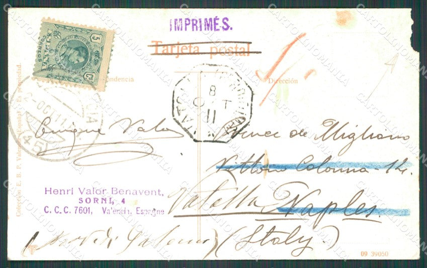 Spagna Espana Valencia Comunidad Valenciana ABRADED tarjeta postcard XC1930 – retro