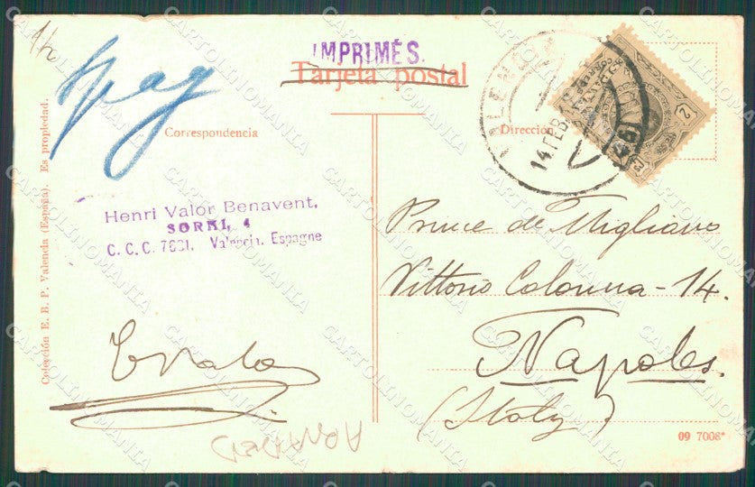 Spagna Espana Valencia Comunidad Valenciana ABRADED tarjeta postcard XC1954 – retro