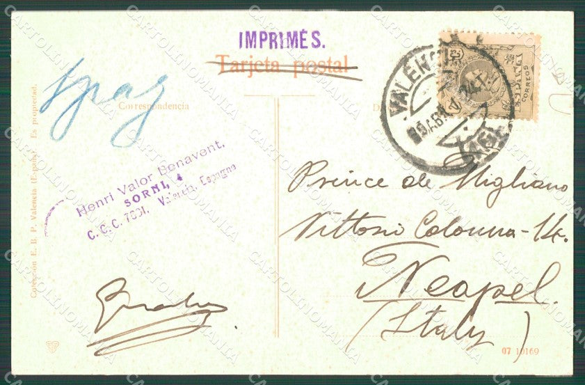 Spagna Espana Valencia Comunidad Valenciana tarjeta postal postcard XC1977 – retro