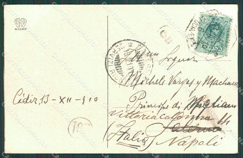 Spagna Espana Cadiz Andalucia tarjeta postal postcard XC2054 – retro