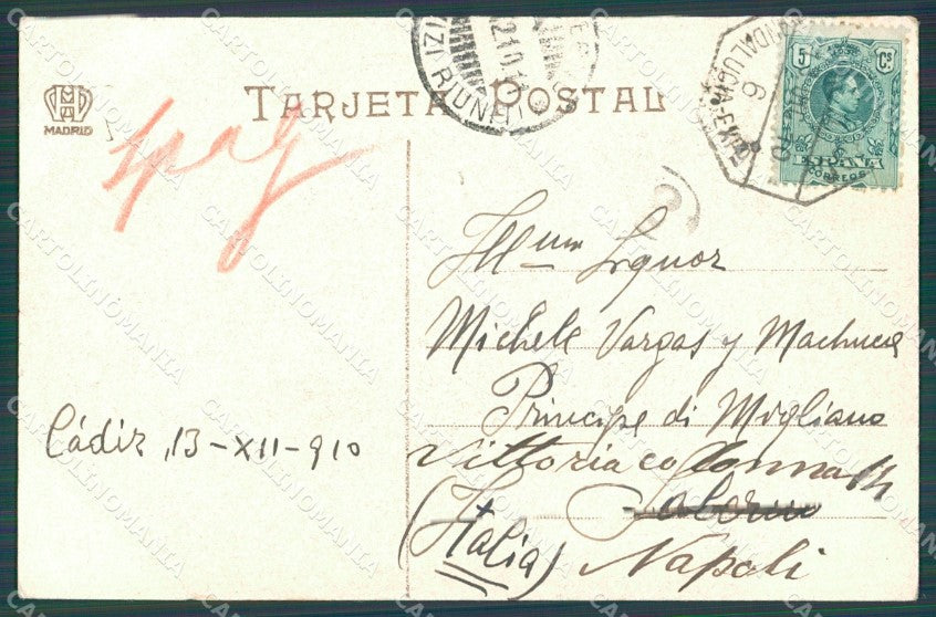 Spagna Espana Cadiz Andalucia tarjeta postal postcard XC2065 – retro