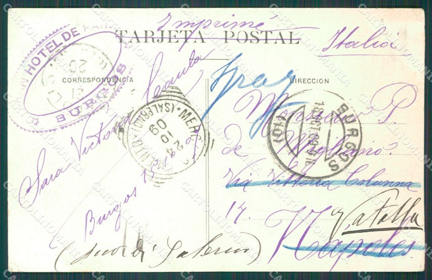 Spagna Espana Burgos Castilla Leon tarjeta postal postcard XC2068 – retro