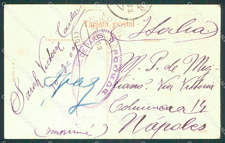 Spagna Espana Burgos Castilla Leon tarjeta postal postcard XC2077 – retro