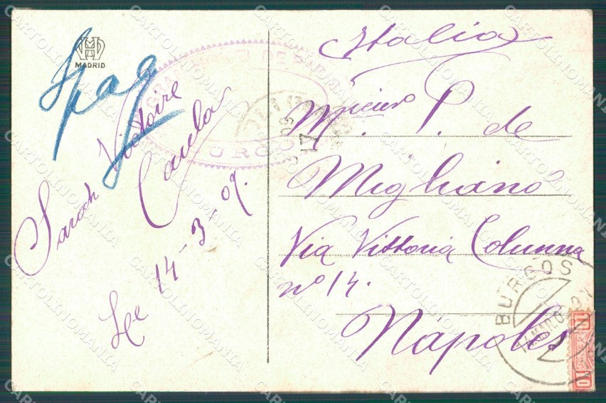 Spagna Espana Burgos Castilla Leon tarjeta postal postcard XC2086 – retro