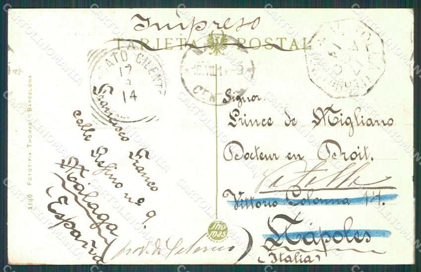 Spagna Espana Malaga Andalucia ABRADED tarjeta postal postcard XC2114 – retro