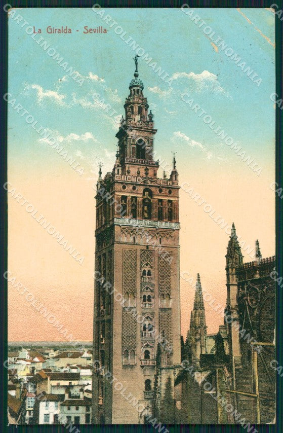 Spagna Espana Sevilla Andalucia CORNER CREASE tarjeta postal postcard XC2120 – fronte