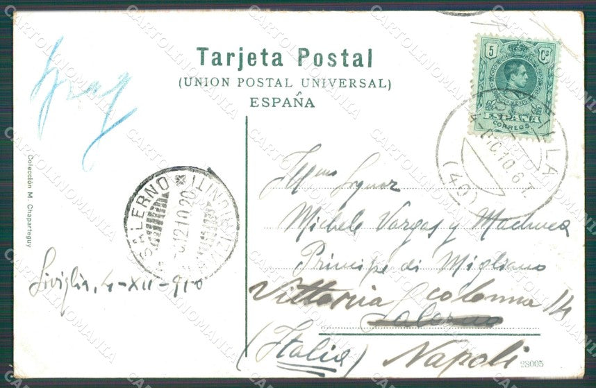 Spagna Espana Sevilla Andalucia CORNER CREASE tarjeta postal postcard XC2120 – retro