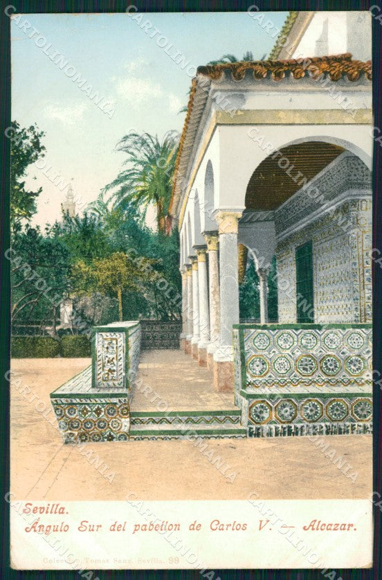 Spagna Espana Sevilla Andalucia CORNER CREASE tarjeta postal postcard XC2163 – fronte