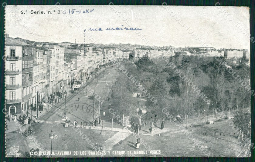 Spagna Espana La Coruna Galicia CORNER CREASES tarjeta postal postcard XC2285 – fronte