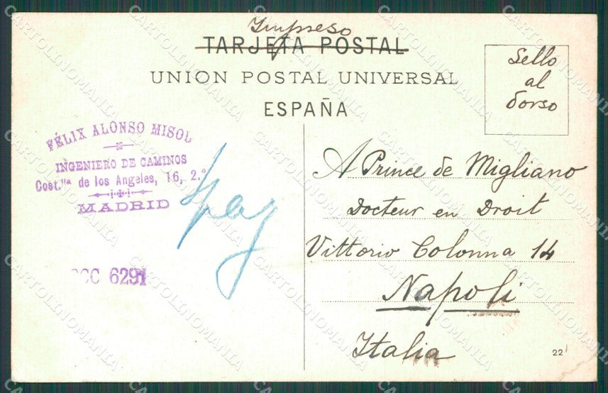 Spagna Espana Madrid CORNER CREASES tarjeta postal postcard XC2421 – retro