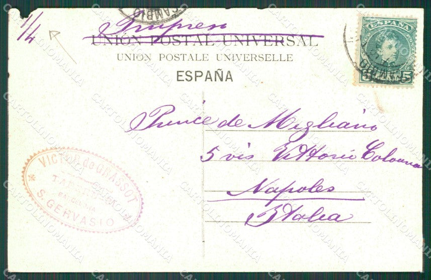 Spagna Espana Barcelona Cataluna ABRADED tarjeta postal postcard XC2450 – retro