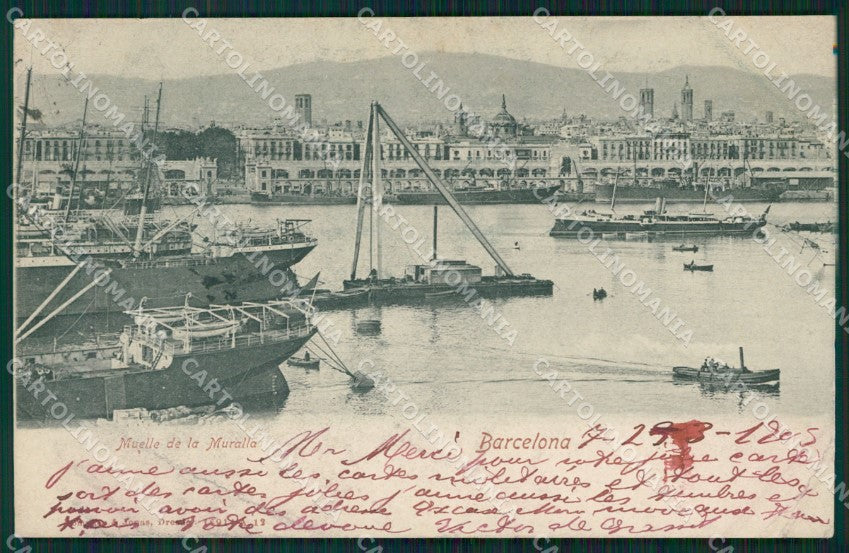 Spagna Espana Barcelona Cataluna CORNER CREASE tarjeta postal postcard XC2479 – fronte