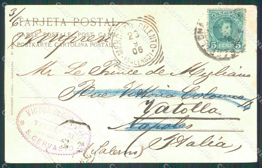 Spagna Espana Barcelona Cataluna Funicolar Tibidado tarjeta postcard XC2559 – retro