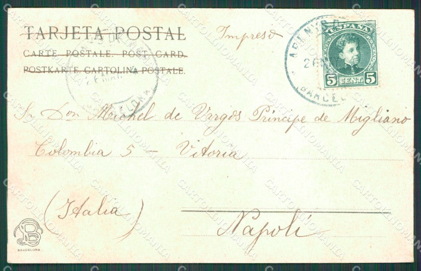 Spagna Espana Barcelona Cataluna Funicolar Tibidado tarjeta postcard XC2691 – retro