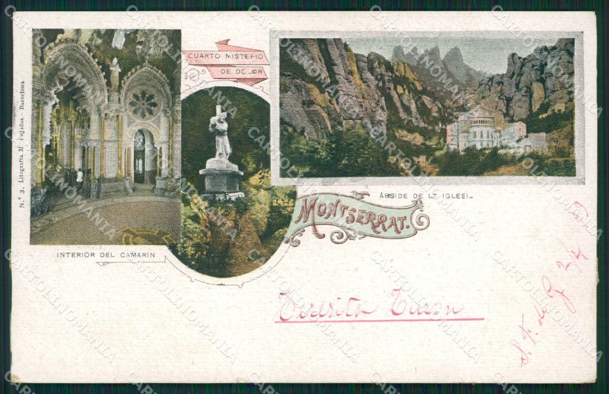Spagna Espana Montserrat Gruss TEAR tarjeta postal postcard XC2710 – fronte