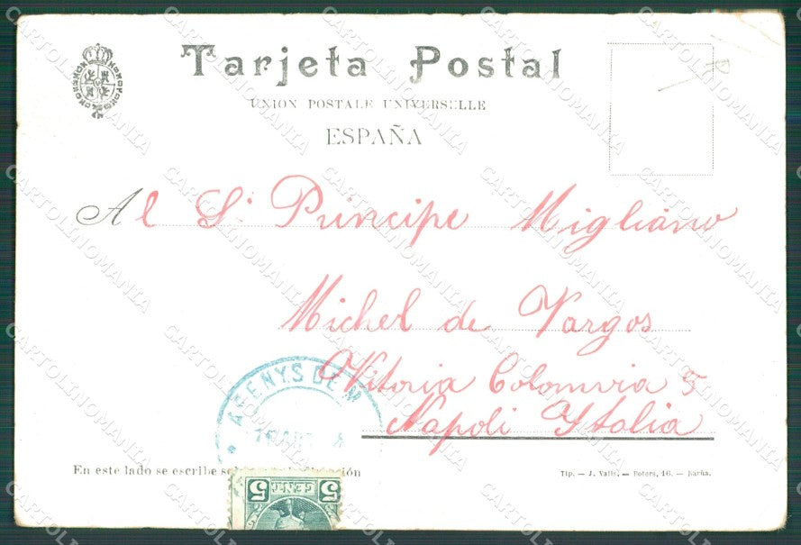 Spagna Espana Spanish Royalty Rey Alfonso XIII CORNER CREASE postcard XC2810 – retro
