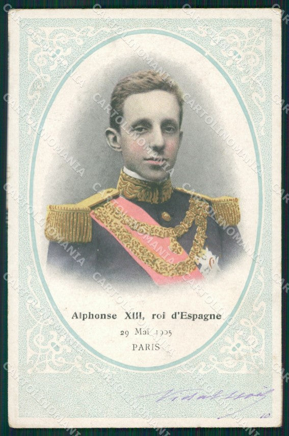 Spagna Espana Spanish Royalty Rey Alfonso XIII tarjeta postal postcard XC2822 – fronte