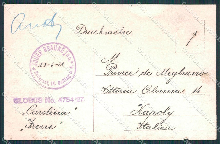 Hungary Ungheria Budapest Klotild Palotak TEAR CORNER CREASE postcard XC2880 – retro