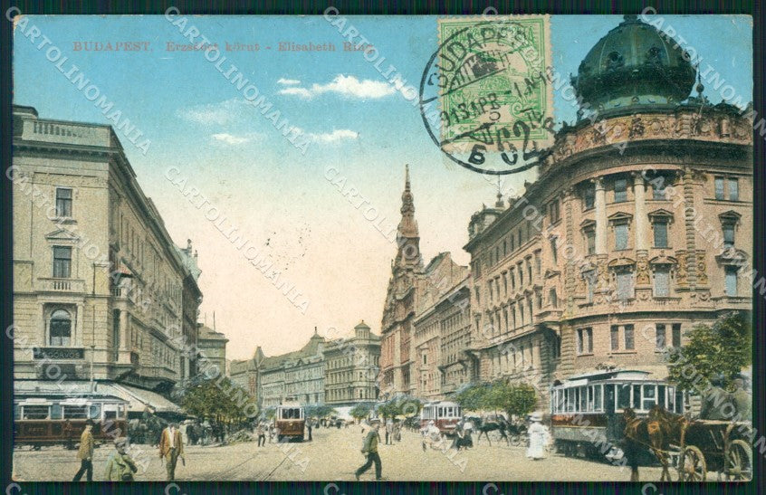 Hungary Ungheria Budapest Erzsebet Korut postcard XC2882 – fronte
