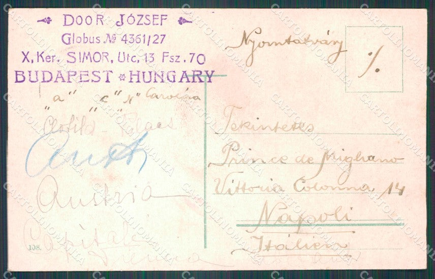 Hungary Ungheria Budapest Klotild Palotak postcard XC2884 – retro