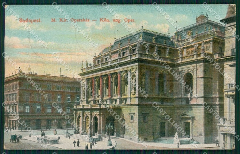 Hungary Ungheria Budapest Operahaz CREASES postcard XC2886 – fronte