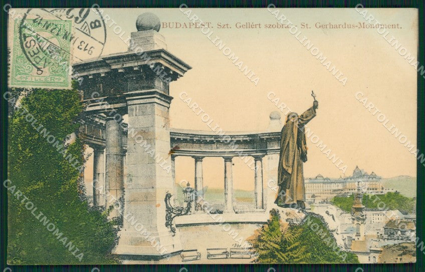 Hungary Ungheria Budapest Szt Gellert szobra postcard XC2890 – fronte