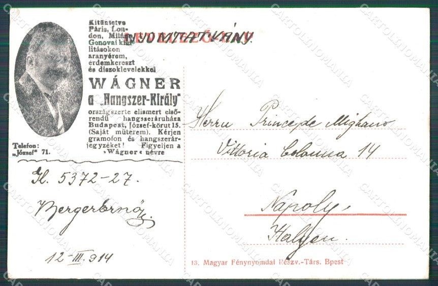 Hungary Ungheria Budapest Andrassy szobor postcard XC2893 – retro